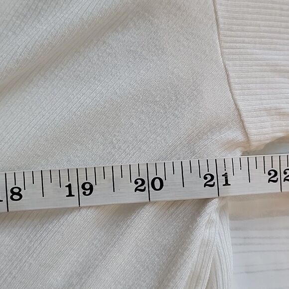 Free People Elegant Cream Draped Blouse In Summer White Womens Size S(Runs Big) - Picture 11 of 12